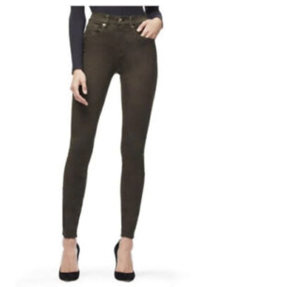 Good American Olive Green High Waist Skinny Jeans 4